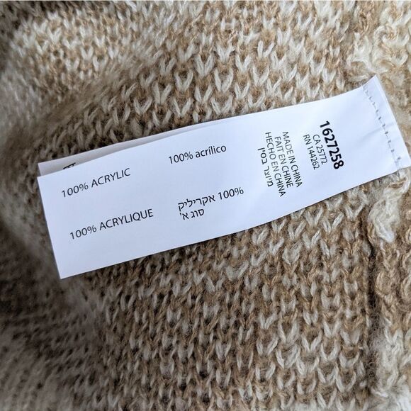 NWT BLACK TAPE Animal Print Neutral Tan Open Long Cardigan L - Picture 6 of 7